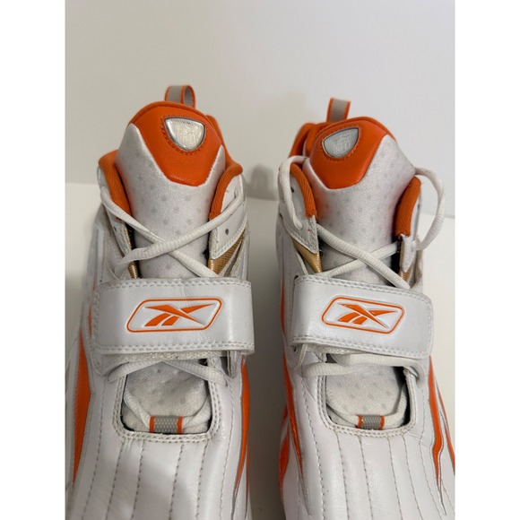 2000s Reebok NFL Equipment RB 804 KTS Football Cleats Mens 13 White Orange Mid main image 11